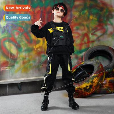 Childrens drum permance clothes tide boys set dance su hip-h