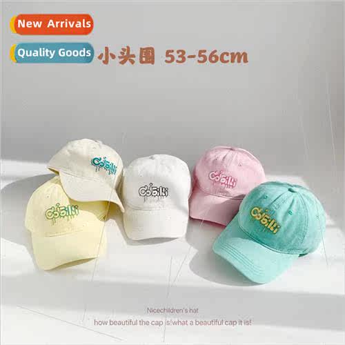 Spring children baseball cap cotton soft top silicone letter