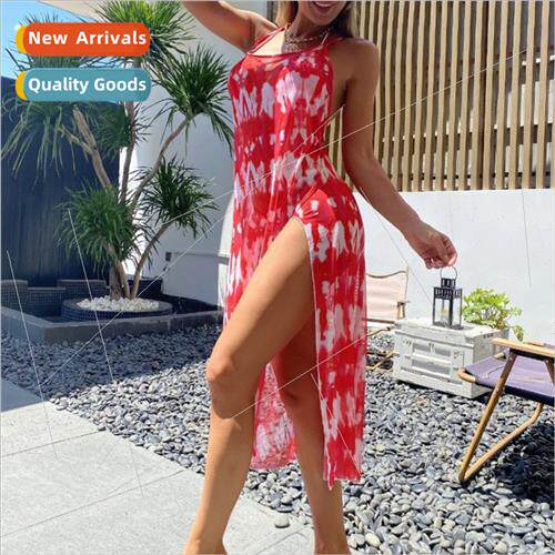 2024 New Europe Mesh Skirt Three Piece Swimsu Female Backles