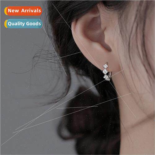 Diamond earrings Geometric square circle earrings 2023 new t