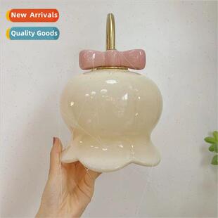 wall bell wind cream lamp bedside flower orchid bow French