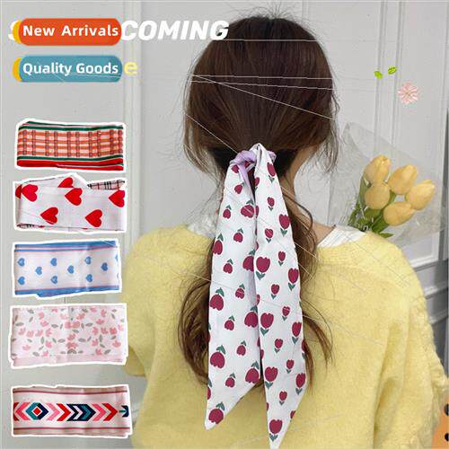 Flower small silk scarf women long vintage French tie bags m