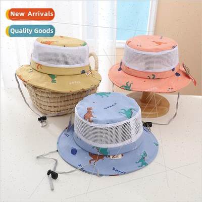 Summer full net baby fisherman hat boys sun shading basin ha