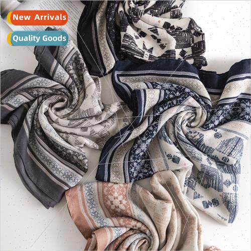 New cotton linen scarf female fashion air-condioning room sh