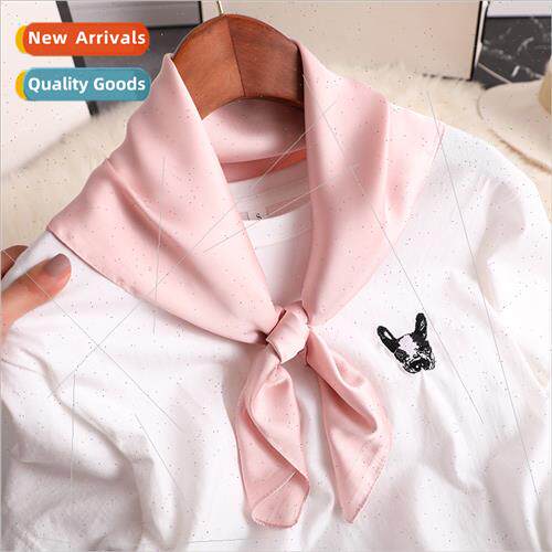 Spring Autumn new simple solid color scarf female elegant at