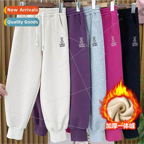Girls padded pants fall and winter pants 2023 fall middle an