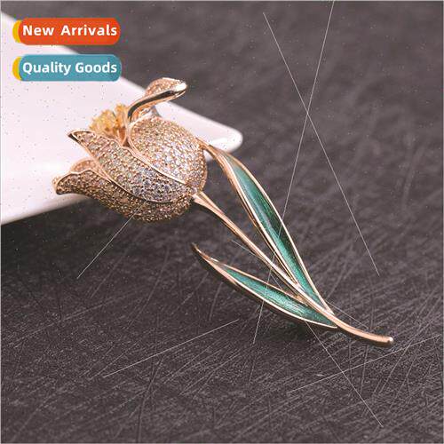 New Europe American retro creative rose flower fashion pin c