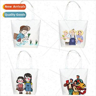 New canvas bag heat transfer canvas environmental hand-paint