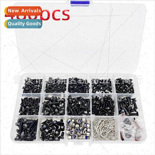 480pcs boxed high sngth blackened screws nuts R-type card pi