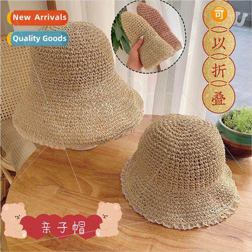Japan lace edge straw hat female summer small fresh beach su