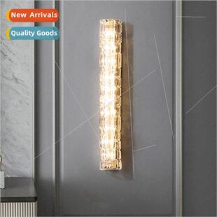 water grain long light bedroom lamp luxury wall modern glass