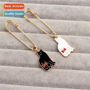 whe red alloy matching cat black creative bow cute Cartoon
