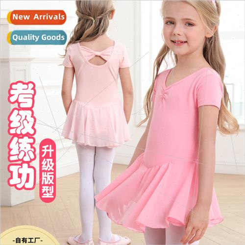 wear childrens female summer short-sleeved dance dress girls图片