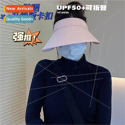 Anti-ultraviolet hollow top sun hat sun hat new large brim f