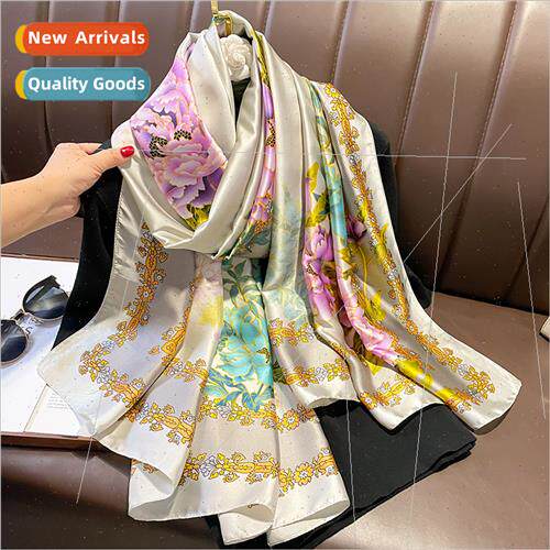 new peony fashion shawl summer sunscreen beach towel silk sc