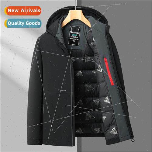 Down jacket men winter new hooded warm large size thickened