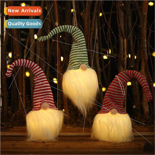 New Christmas e pendant luminous ball faceless doll light ba