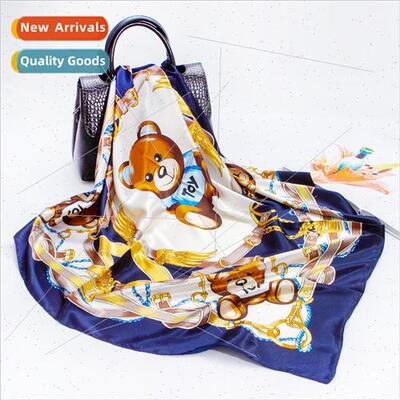 lk scarf female spring summer  pink simulation silk printing