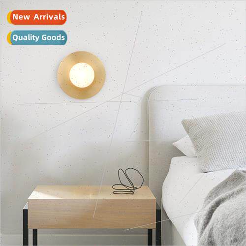 Modern simple full copper wall lamp installed living room gl