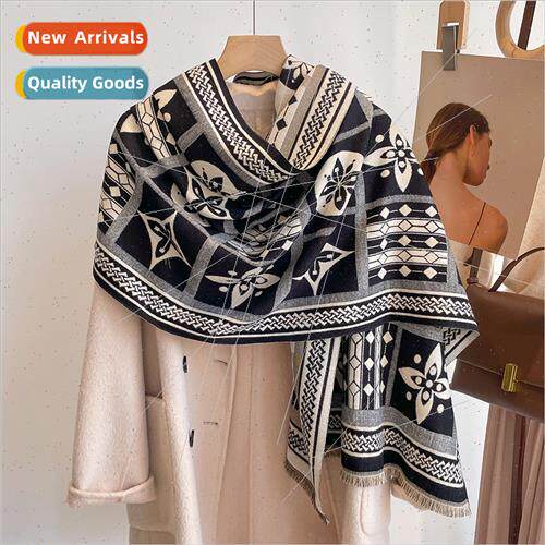 Winter bohemian imation warm cashmere scarf female thickened
