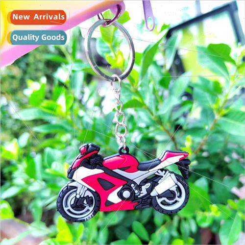 PVC cool motorcycle keychain cubic bag car decorative pendan