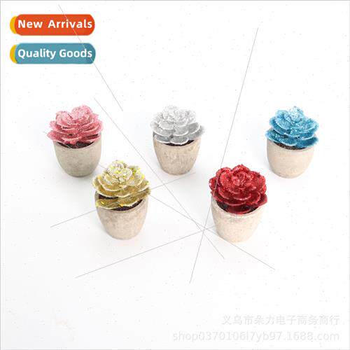Office simulation potted plants mini gold onion powder succu