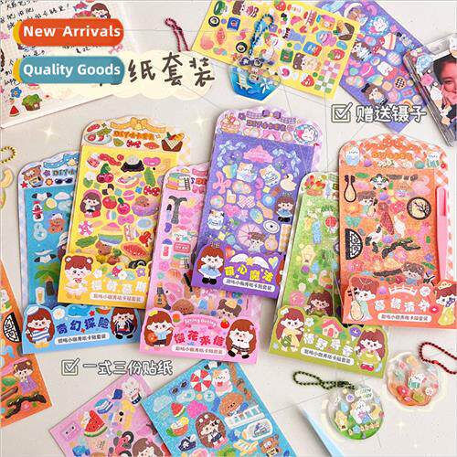 Creative laser cute goo card stickers handbook stickers DIY
