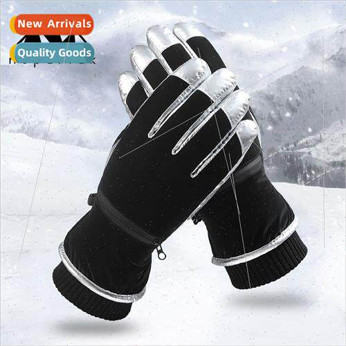 Winter ski gloves padded thick -slip touch screen electric c