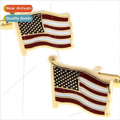 Men French cuff links US emblem flag cufflinks