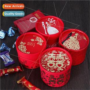 Supplies Creative Hot Boxes Chinese Wedding Candy Cylinder
