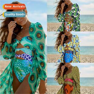 piece Swimsu Hollow New Out Plunge One Two 2023 Women