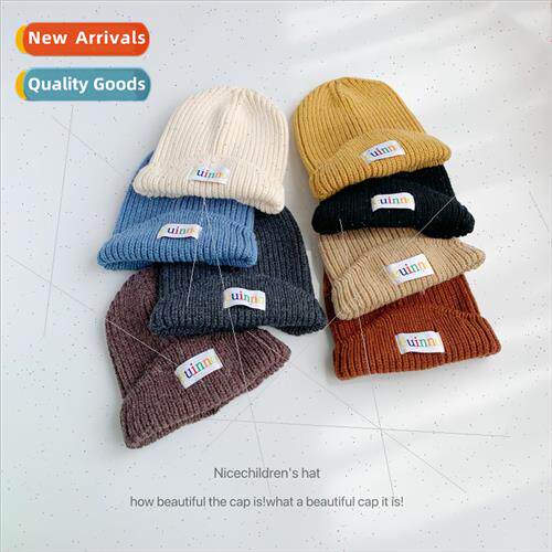 Colorful letters appliquéd wool hat women autumn winter new