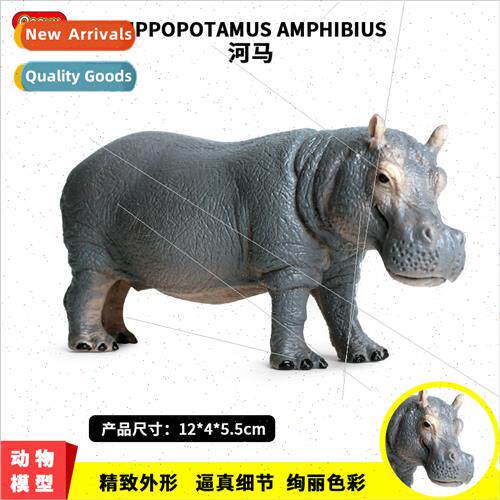 solid static animal model ornaments hippopotamus wildlife pl