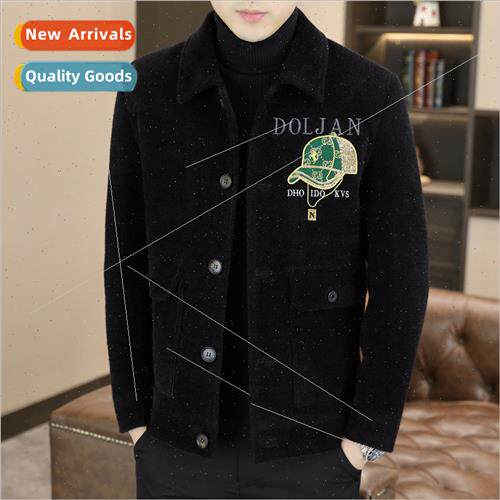 Autumn winter tweed coat men jacket new nd men embroidered j