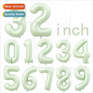 Olive Green Number Balloon Birthday Medium