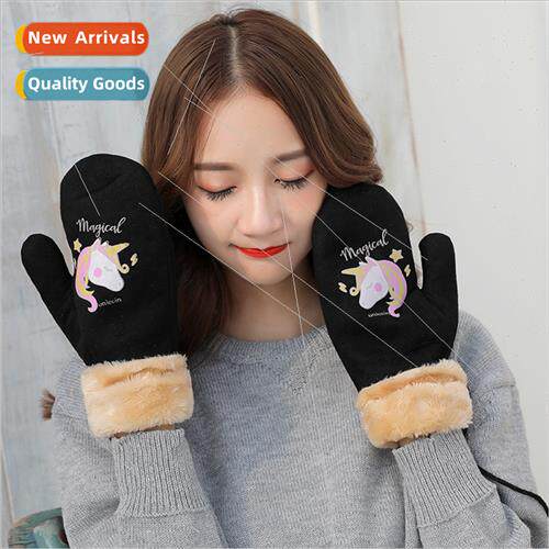 Women warm one-finger spl-finger gloves winter new Korea  fa
