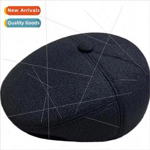 tongue elderly man old winter duck men hat aged Middle