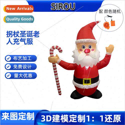 Christmas crutches Santa Claus inflatable costumes stage per