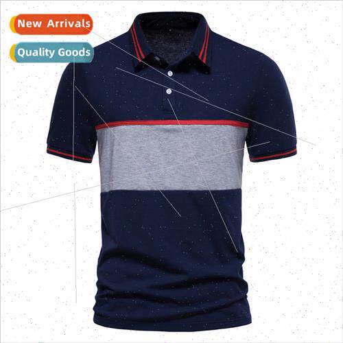 2022 T-shirt men  size summer short-sleeved loose type busin