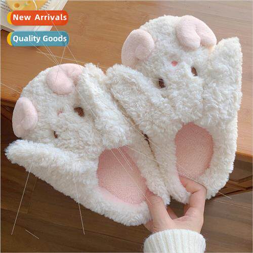 Soft cute cute bunny cotton slippers winter girl heart bedro