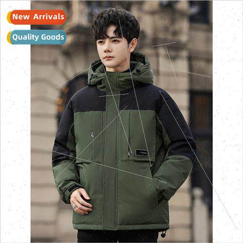 Couple  down jacket men women h color loose thickened youth