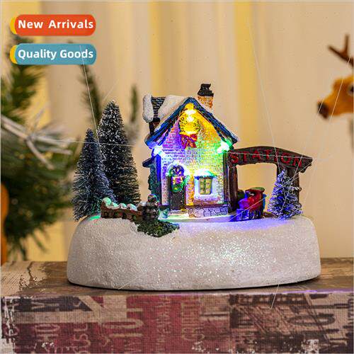 New Christmas decorations light-emting music house snow hous
