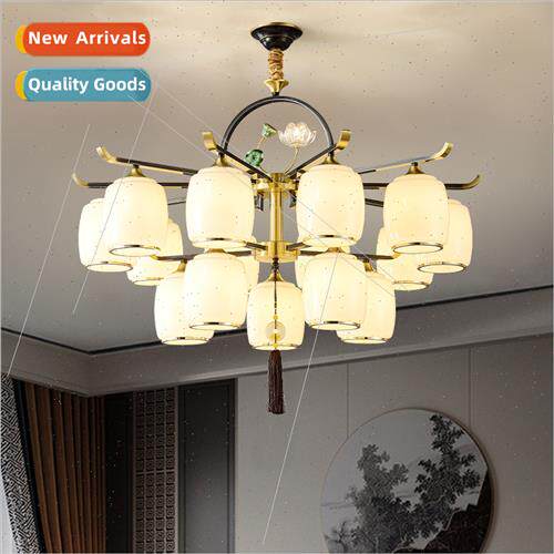 All copper new Chinese living room chandelier Zen Chinese mo