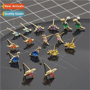 small dinosaur new col copper cartoon earrings INS series