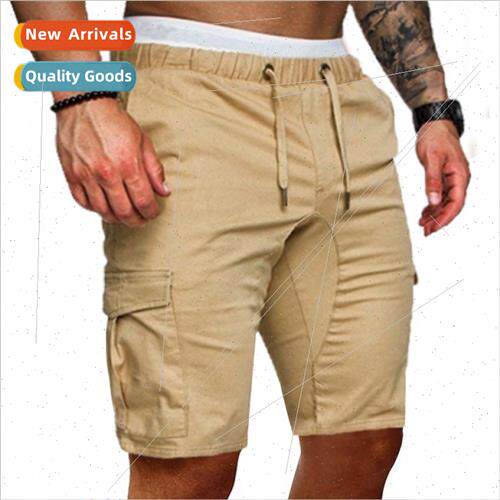 Work shorts men summer new multi-pocket Europe size loose me