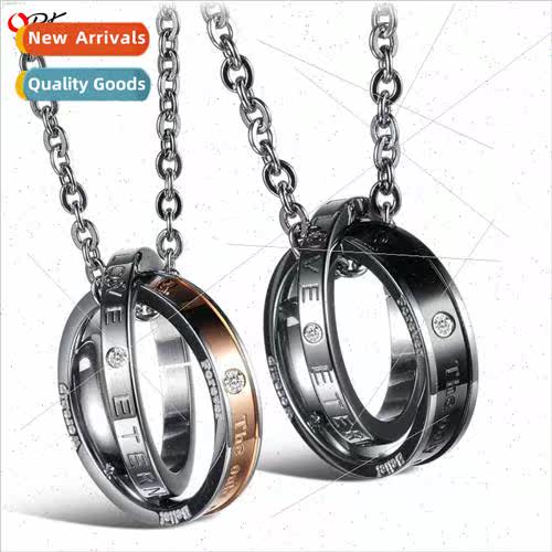 Jewelry mple Fashion Pure Steel Chain Tanium Couple Necklace