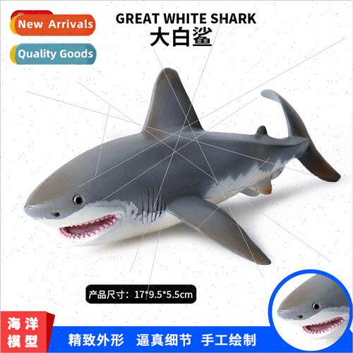 Sea World Wildlife Plastic Model Great Whe Shark Static Mode