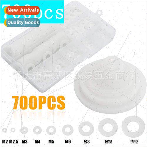 700pcs whe nylon washer box M2-M12 set plastic flat washer f