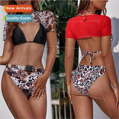 Womens swimsu three-piece mesh shawl jack bikini i2008