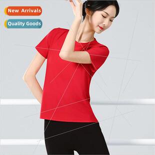 breathable fast fness neck clothing round Sports drying